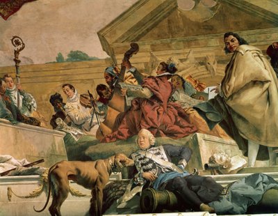 Europa, einer der vier Kontinente von der Decke des 